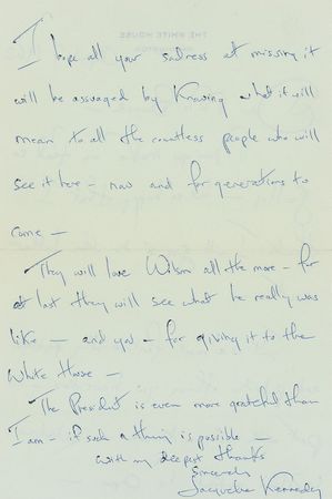 Lot #71 Jacqueline Kennedy Handwritten Letter Signed - Image 2