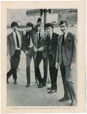 Lot #785 Rolling Stones: Scarce fully signed 1964 UK tour program - Image 1