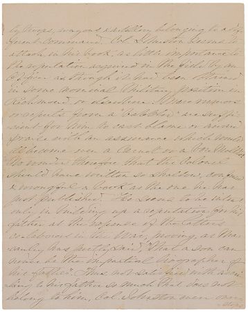 Lot #310 P. G. T. Beauregard: ?This is the first time that I have heard you blamed or rendered responsible for the unfortunate delay which occurred in the march of the troops to the battlefield of Shiloh? - Image 2