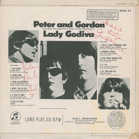 Lot #798 1960s Rock Duos Albums - Image 1