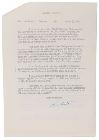 Lot #48 Herbert Hoover: “The left-wing faculty in Stanford University is constantly conspiring to get control of the Hoover Institution” - Image 6