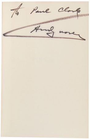 Lot #456 Andy Warhol Book - Image 1