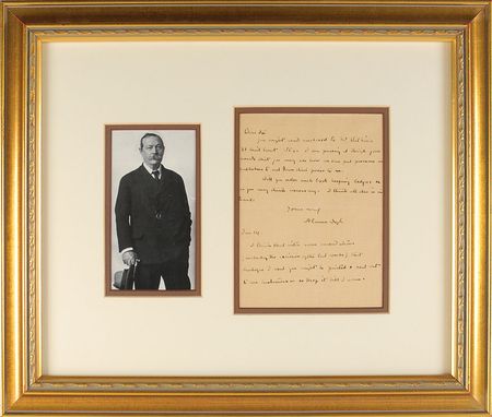 Lot #638 Arthur Conan Doyle Handwritten Letter Signed - Image 1