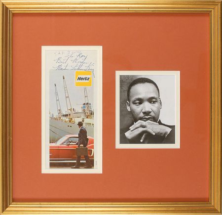 Lot #194 Martin Luther King, Jr: Signed two months before his assassination - Image 1