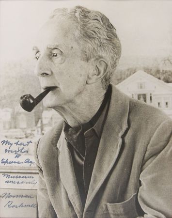 Lot #451 Norman Rockwell Signed Photograph - Image 1