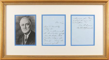 Lot #52 Franklin D. Roosevelt Handwritten Letter Signed - Image 1