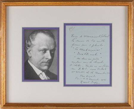 Lot #446 Raoul Dufy: Rights to three artworks sold to the great French publisher - Image 1