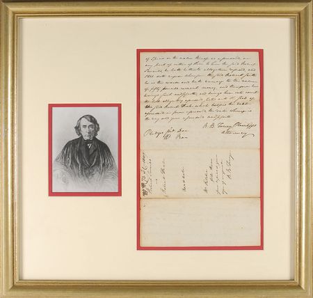 Lot #297 Supreme Court: Roger B. Taney Signed Document - Image 1