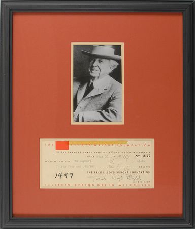 Lot #459 Frank Lloyd Wright Check - Image 2