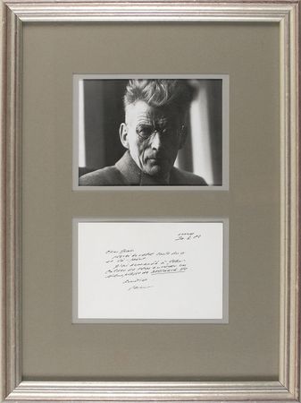 Lot #685 Samuel Beckett Handwritten Letter Signed - Image 1