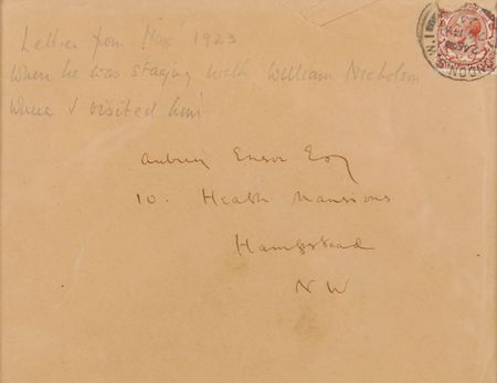 Lot #686 Max Beerbohm Handwritten Letter Signed and Sketch - Image 2