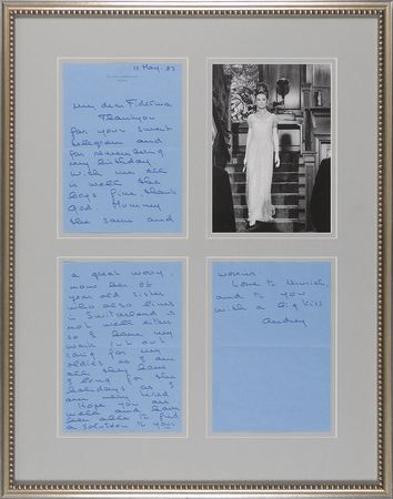 Lot #855 Audrey Hepburn: Scarce personal letter to her stepmother - Image 1