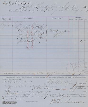 Lot #299 William M. ‘Boss’ Tweed Signed Document - Image 2