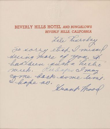 Lot #458 Grant Wood Handwritten Letter Signed - Image 1
