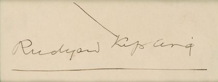 Lot #694 Rudyard Kipling Signature - Image 2
