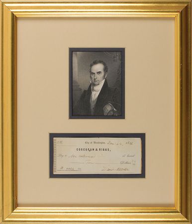 Lot #301 Daniel Webster Check - Image 1