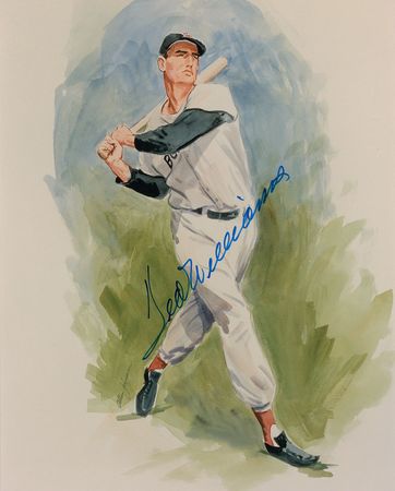 Lot #970 Ted Williams and Joe DiMaggio Signed Photographs - Image 1