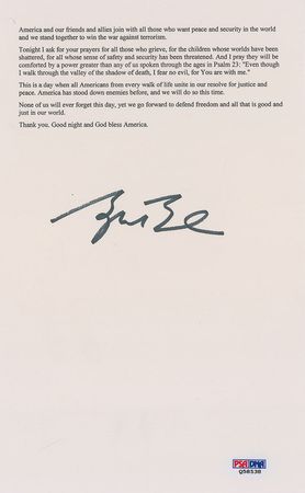 Lot #120 George W. Bush Souvenir Typescript - Image 2