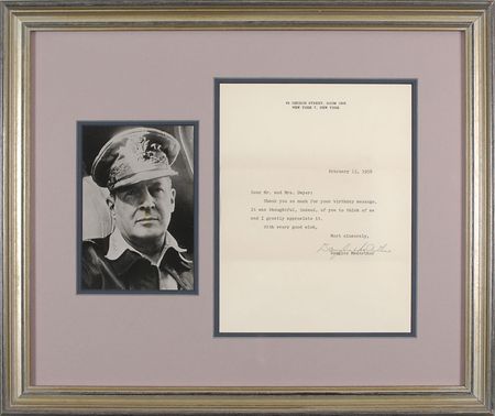 Lot #349 Douglas MacArthur Typed Letter Signed - Image 1