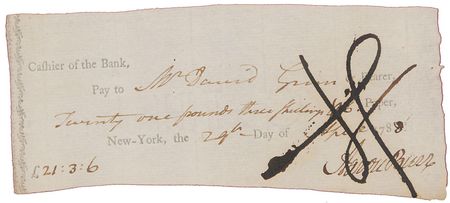Lot #136 Aaron Burr Check - Image 1