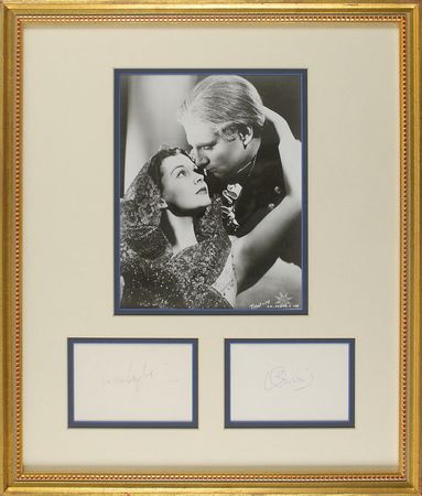 Lot #928 Vivien Leigh and Laurence Olivier Signature - Image 1