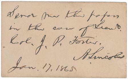 Lot #24 Abraham Lincoln: President Lincoln reviews