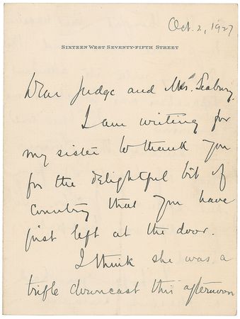 Lot #236 Supreme Court: Benjamin Cardozo Letters - Image 1