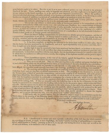 Lot #171 Alexander Hamilton: US Treasury circular from 1792—just after Hamilton prevented economic disaster - Image 3