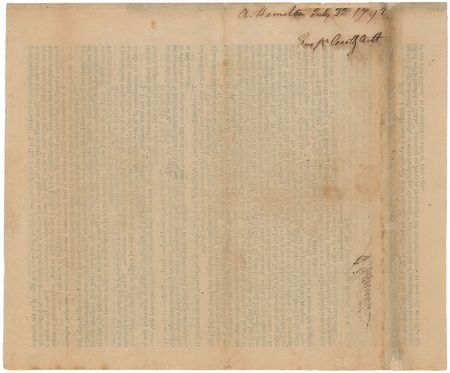 Lot #171 Alexander Hamilton: US Treasury circular from 1792—just after Hamilton prevented economic disaster - Image 4