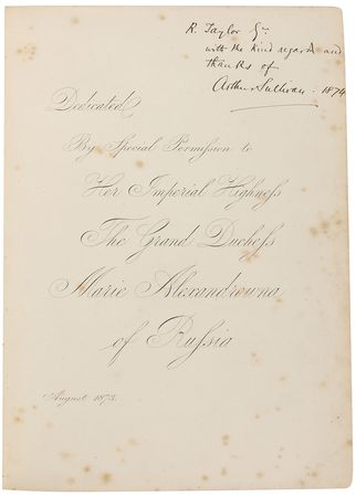Lot #739 Arthur Sullivan Book - Image 1