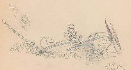 Lot #467 Mickey Mouse production drawing from The Mail Pilot Production Drawing - Image 1