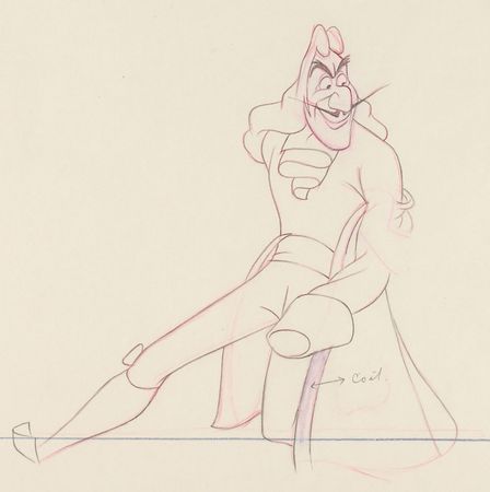 Lot #520 Captain Hook and Mr. Smee production drawings from Peter Pan Production Drawings - Image 1