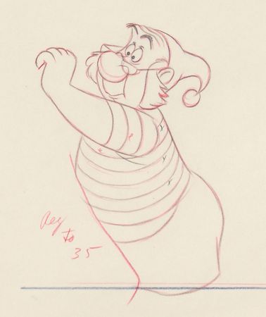Lot #520 Captain Hook and Mr. Smee production drawings from Peter Pan Production Drawings - Image 3