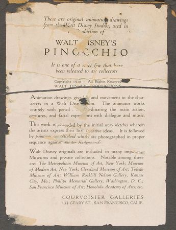 Lot #501 Figaro production drawings from Pinocchio Production Drawings - Image 3
