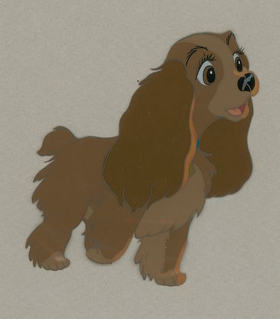 Lot #525 Lady animation cel from Lady and the Tramp Animation Cel - Image 1
