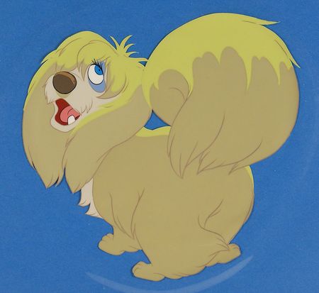 Lot #527 Peg production cel from Lady and the Tramp Production Cel - Image 1