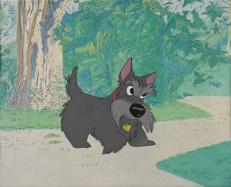 Lot #530 Jock production cel from Lady and the Tramp Production Cel - Image 1