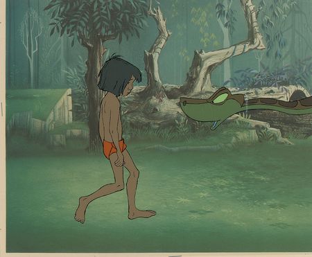 Lot #548 Mowgli and Kaa production cels from The Jungle Book Production Cels - Image 1