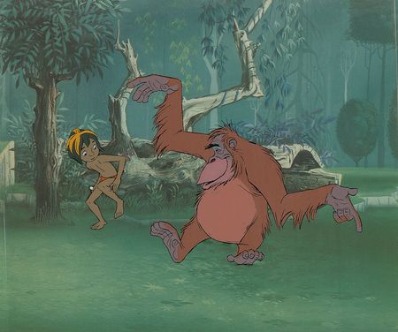 Lot #550 Mowgli and King Louie production cels from The  Jungle Book - Image 1