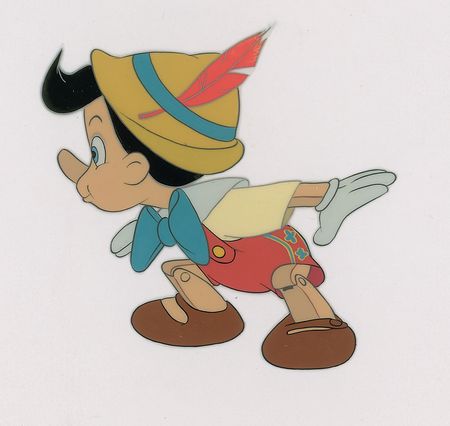Lot #495 Pinocchio production cel from Pinocchio Production Cel - Image 1