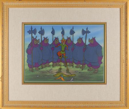Lot #552 Robin Hood and Six of Prince John’s Guards production key master background set-up from Robin Hood: Outstanding key master set-up as the master of disguise is revealed - Image 2