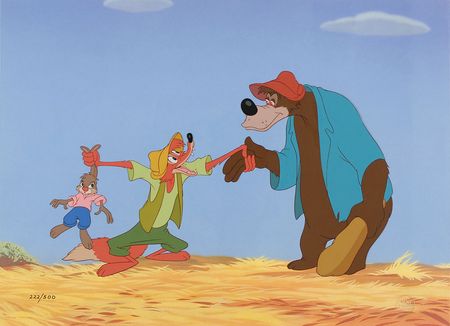 Lot #508 Brer Bear, Brer Rabbit, and Brer Fox hand-painted limited edition cel from Song of the South Hand-Painted Limited Edition Cel - Image 1