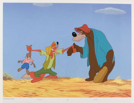 Lot #508 Brer Bear, Brer Rabbit, and Brer Fox hand-painted limited edition cel from Song of the South Hand-Painted Limited Edition Cel - Image 2