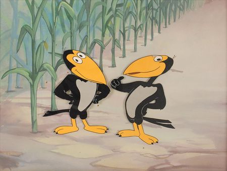 Lot #611 Heckle and Jeckle production cels from Terrytoons Production Cels - Image 1