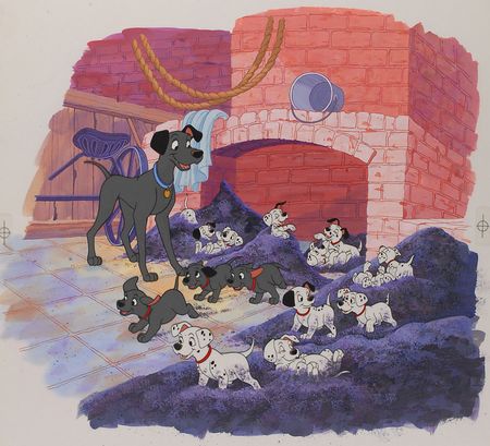 Lot #547 Pongo and Puppies product painting from 101 Dalmatians Product Painting - Image 2