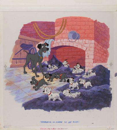Lot #547 Pongo and Puppies product painting from 101 Dalmatians Product Painting - Image 3