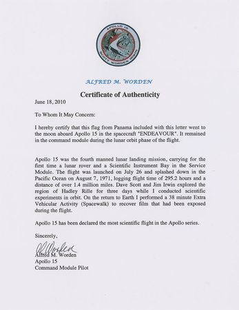 Lot #390 Al Worden: ?Flown to the Moon on Apollo 15? - Image 2
