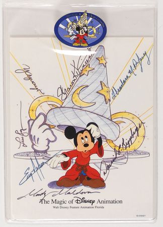 Lot #505 Mickey Mouse as the Sorcerer’s Apprentice ‘Hats Off’ cel Cel - Image 2