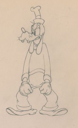 Lot #471 Goofy production drawing from Moving Day Production Drawing - Image 1