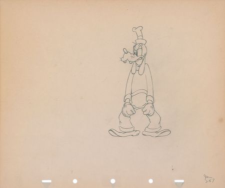 Lot #471 Goofy production drawing from Moving Day Production Drawing - Image 2